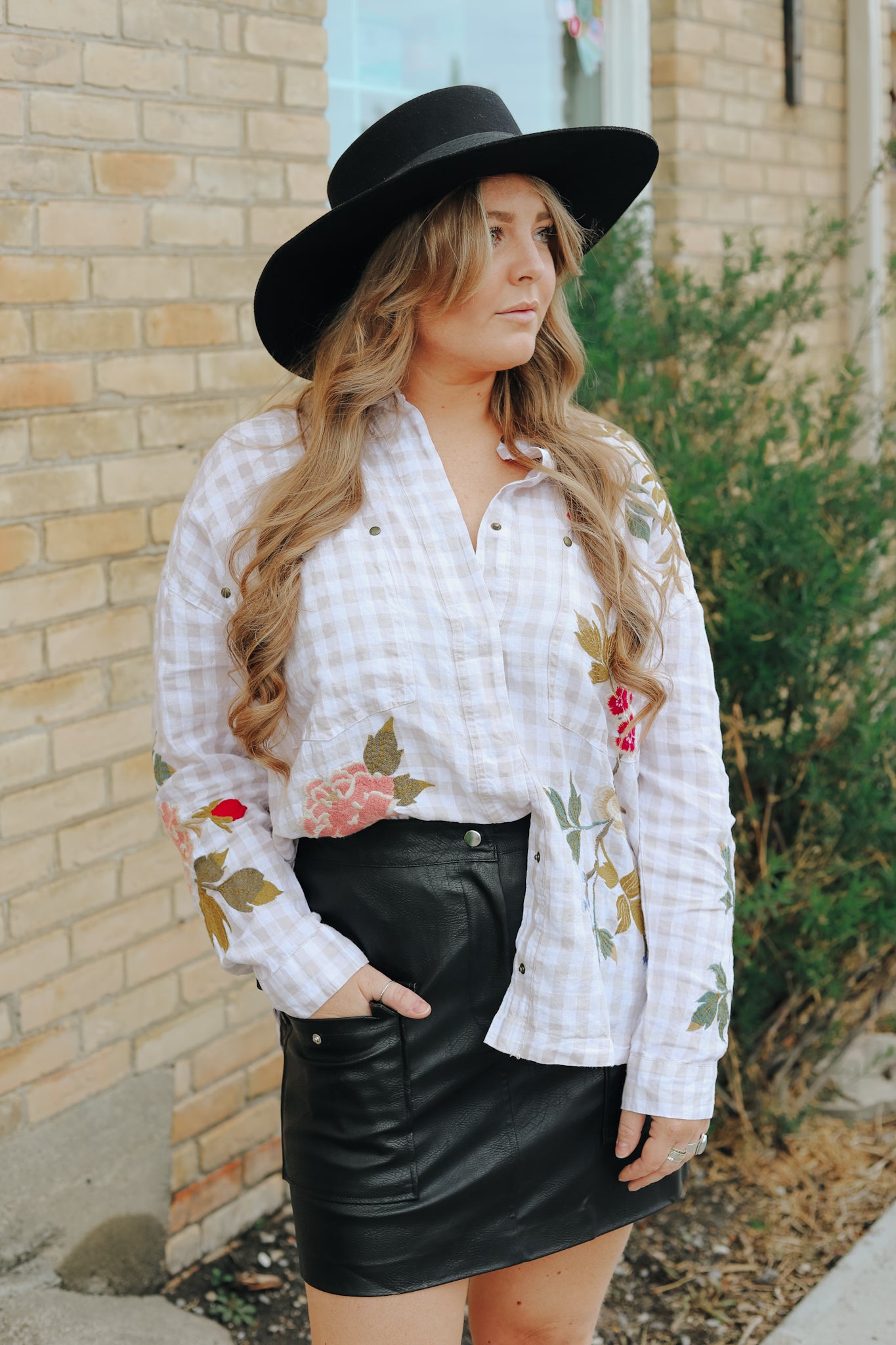 Adele Gingham Pocket Overshirt