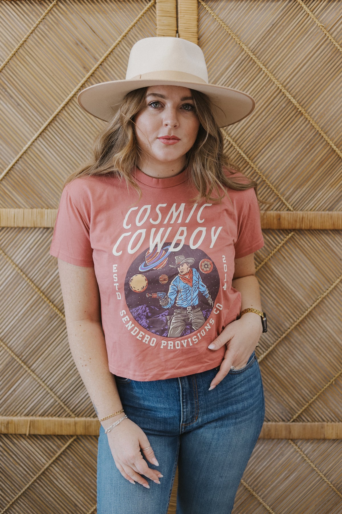 Cosmic Cowboy Women&#39;s Crop Tee