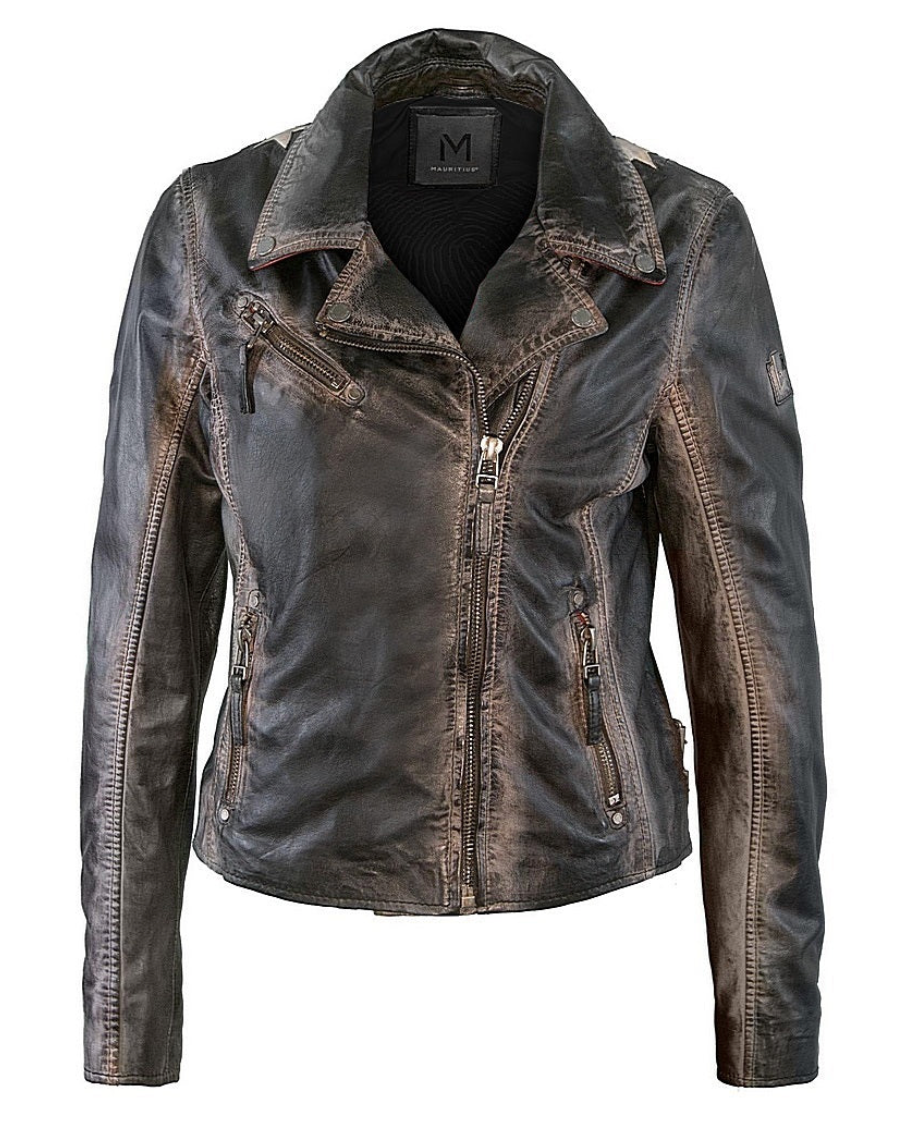 Christy Leather Jacket - Vintage Black