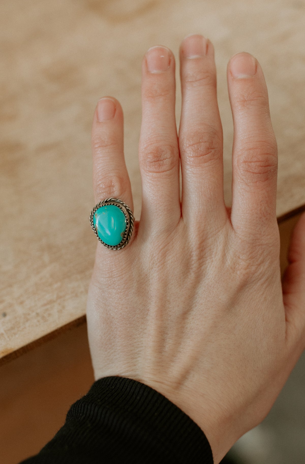 Vintage Turquoise Ring - Size 2.25
