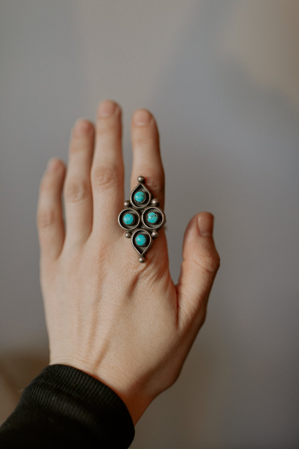 Vintage Turquoise Ring - Size 6.75