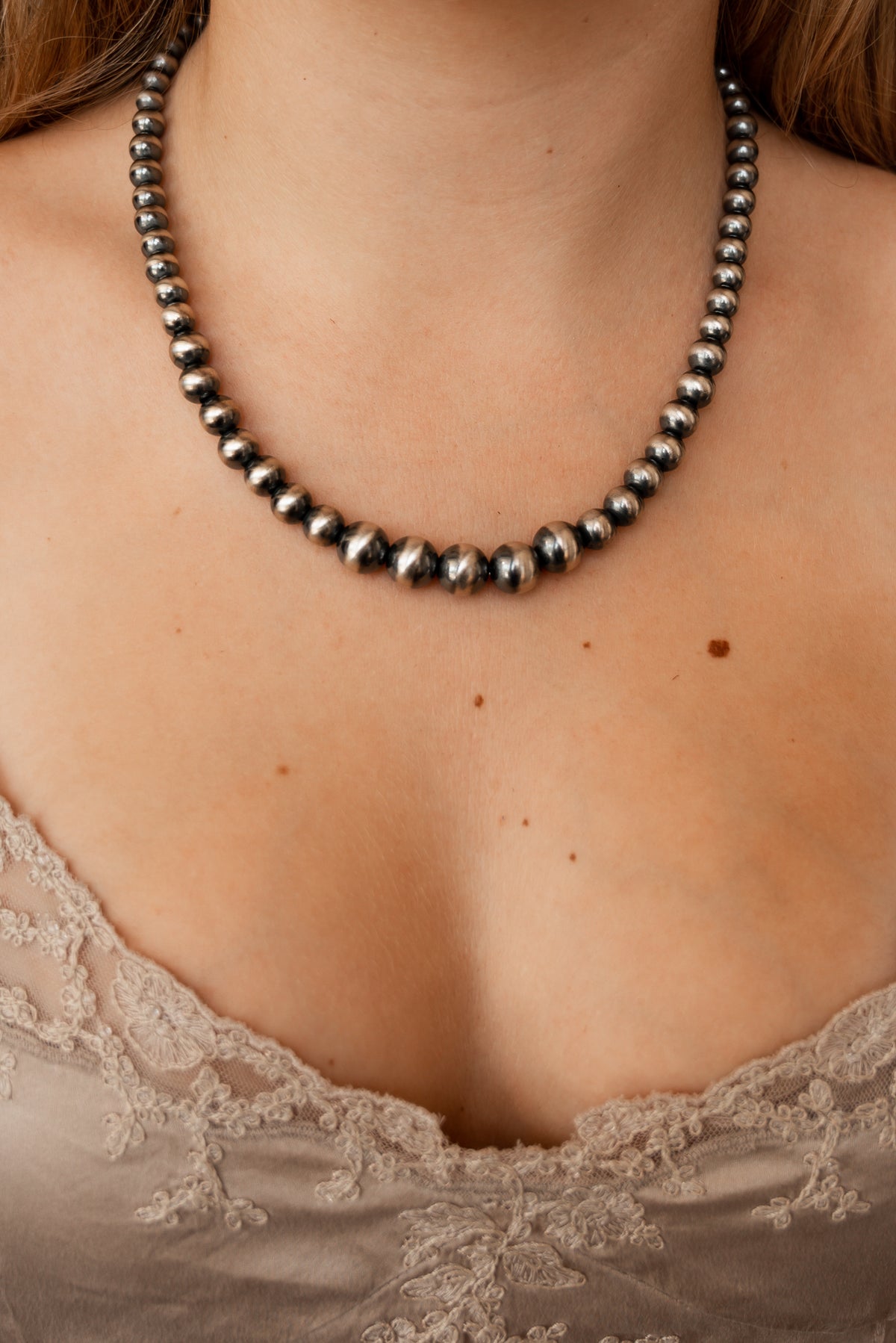 Graduated Navajo Pearl 18&quot; Necklace