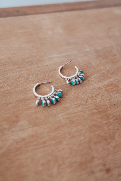 Sterling Silver Hoop and Dangle Earrings