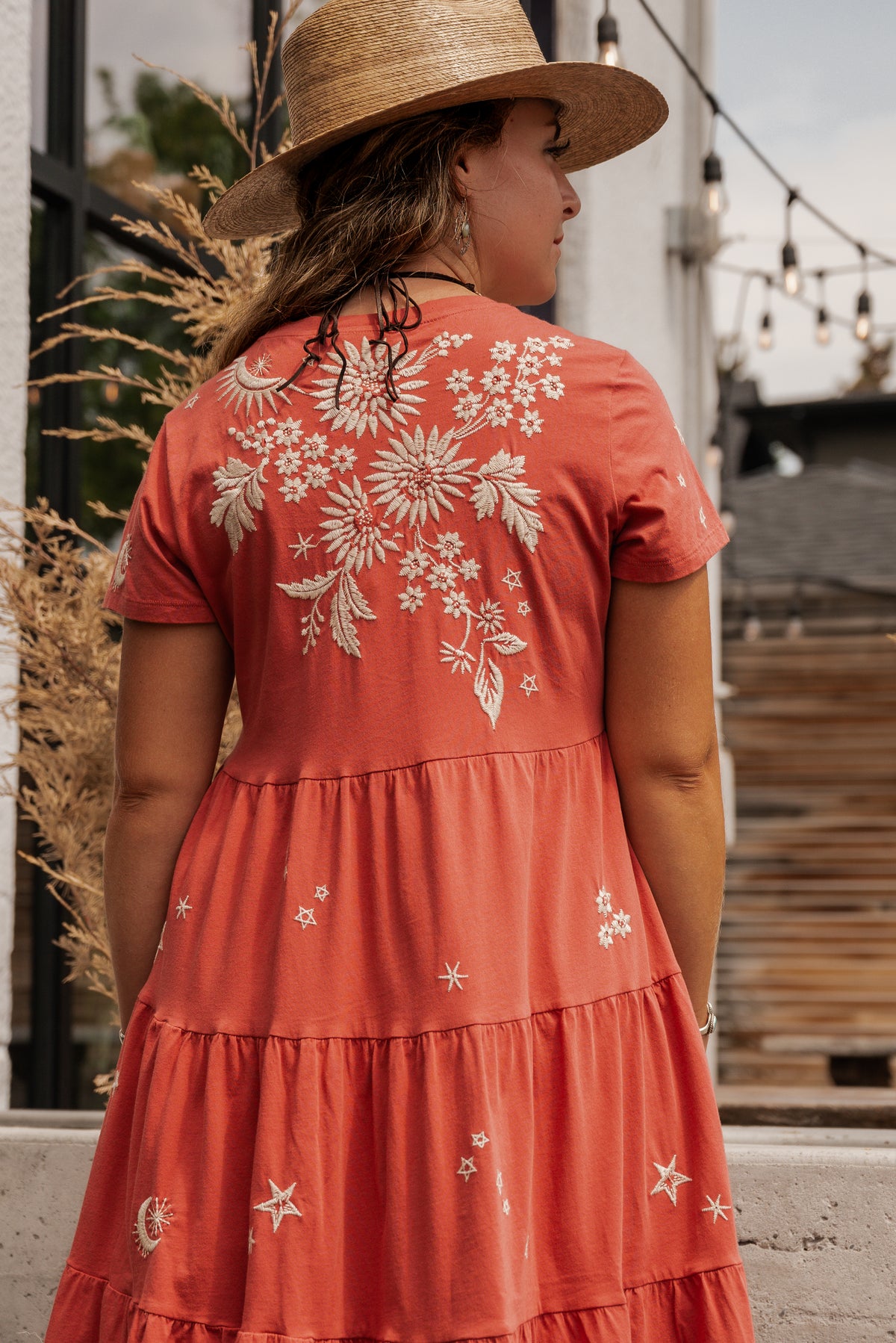 Oleander Tiered Knit T-Shirt Dress