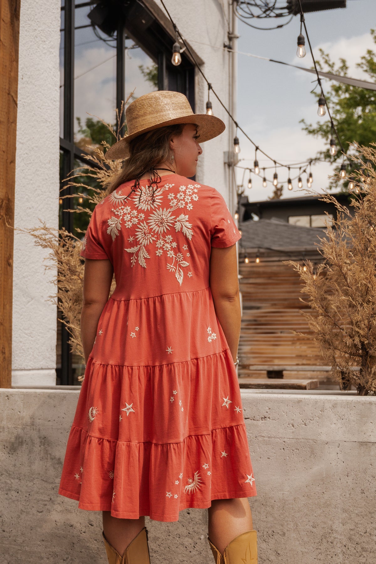 Oleander Tiered Knit T-Shirt Dress