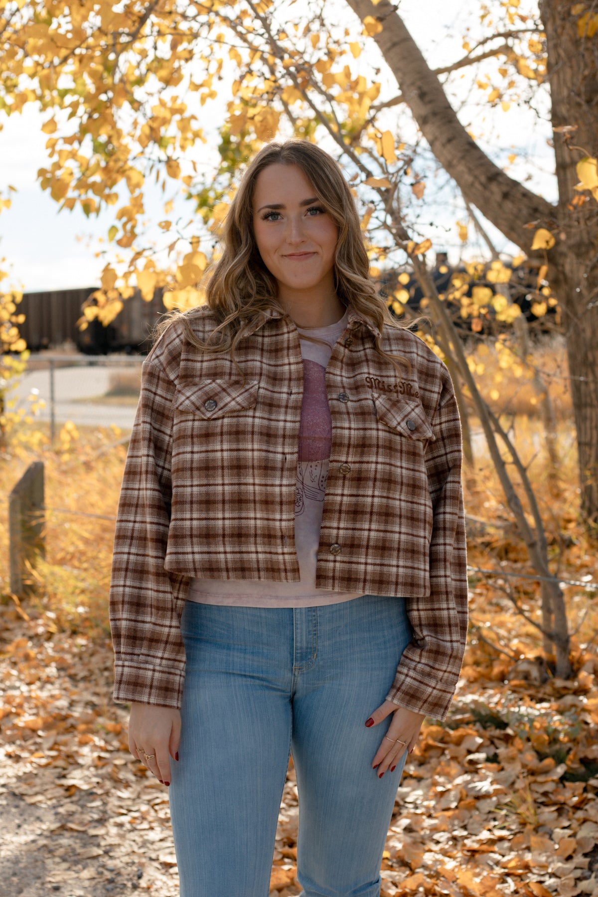 Heavy Plaid Cropped Jacket