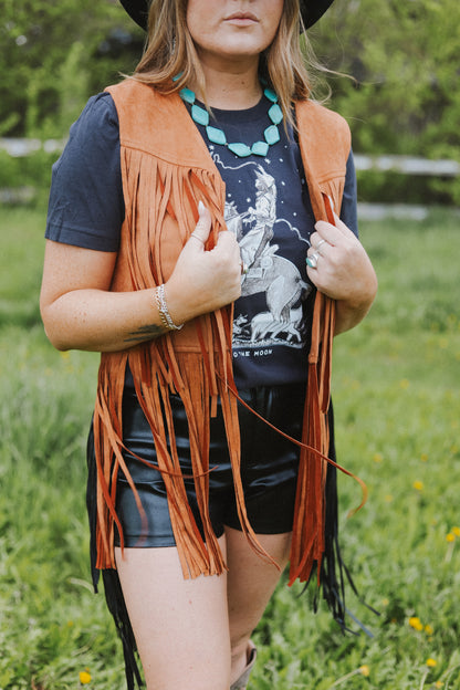 Western Layered Fringe Vest