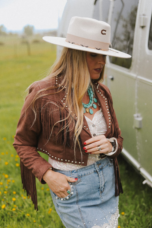 Shania Fringe Jacket - Stud Version