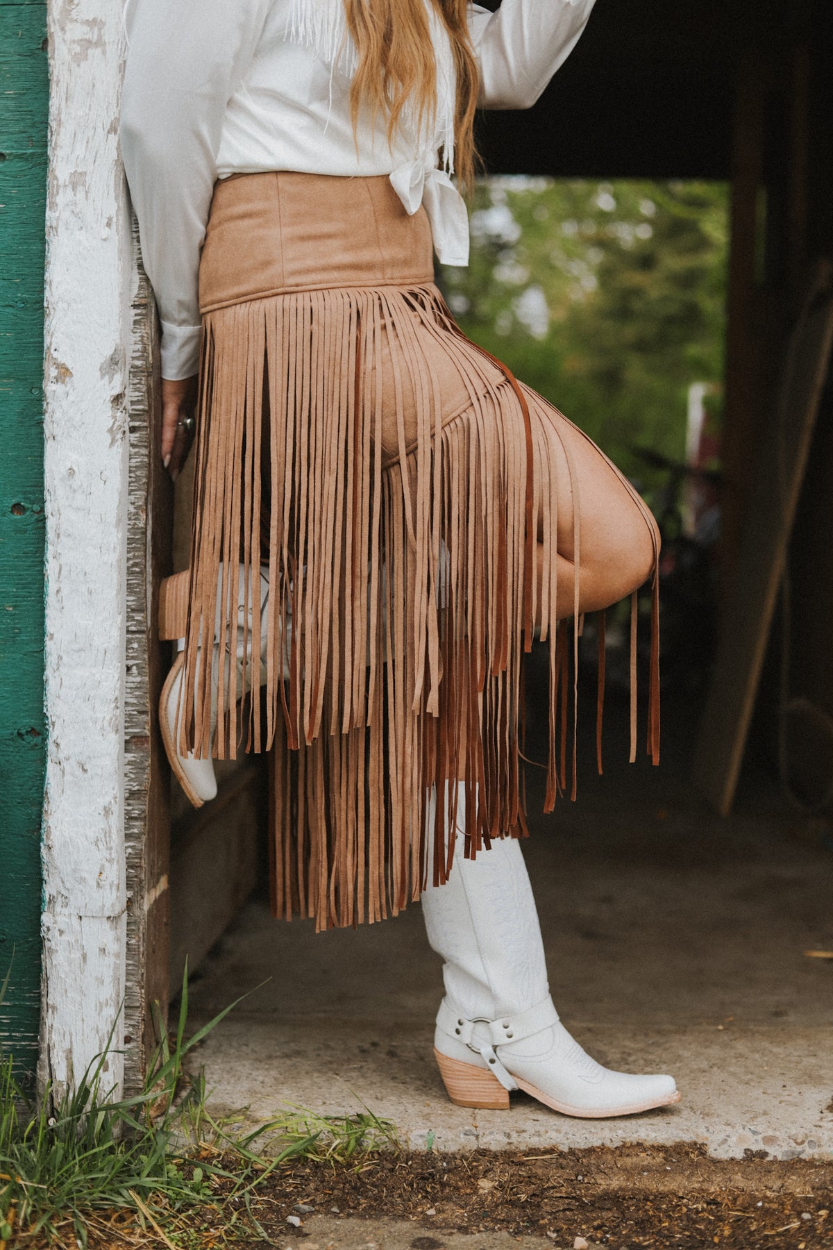 Fringe Midi Skirt