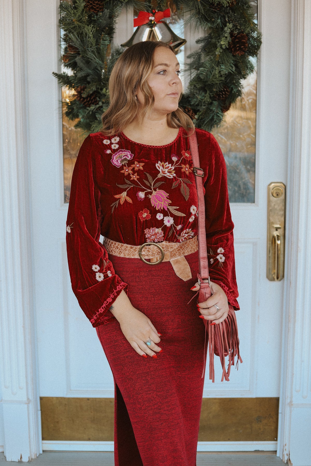 Quinn Velvet Kimono Sleeve Tunic