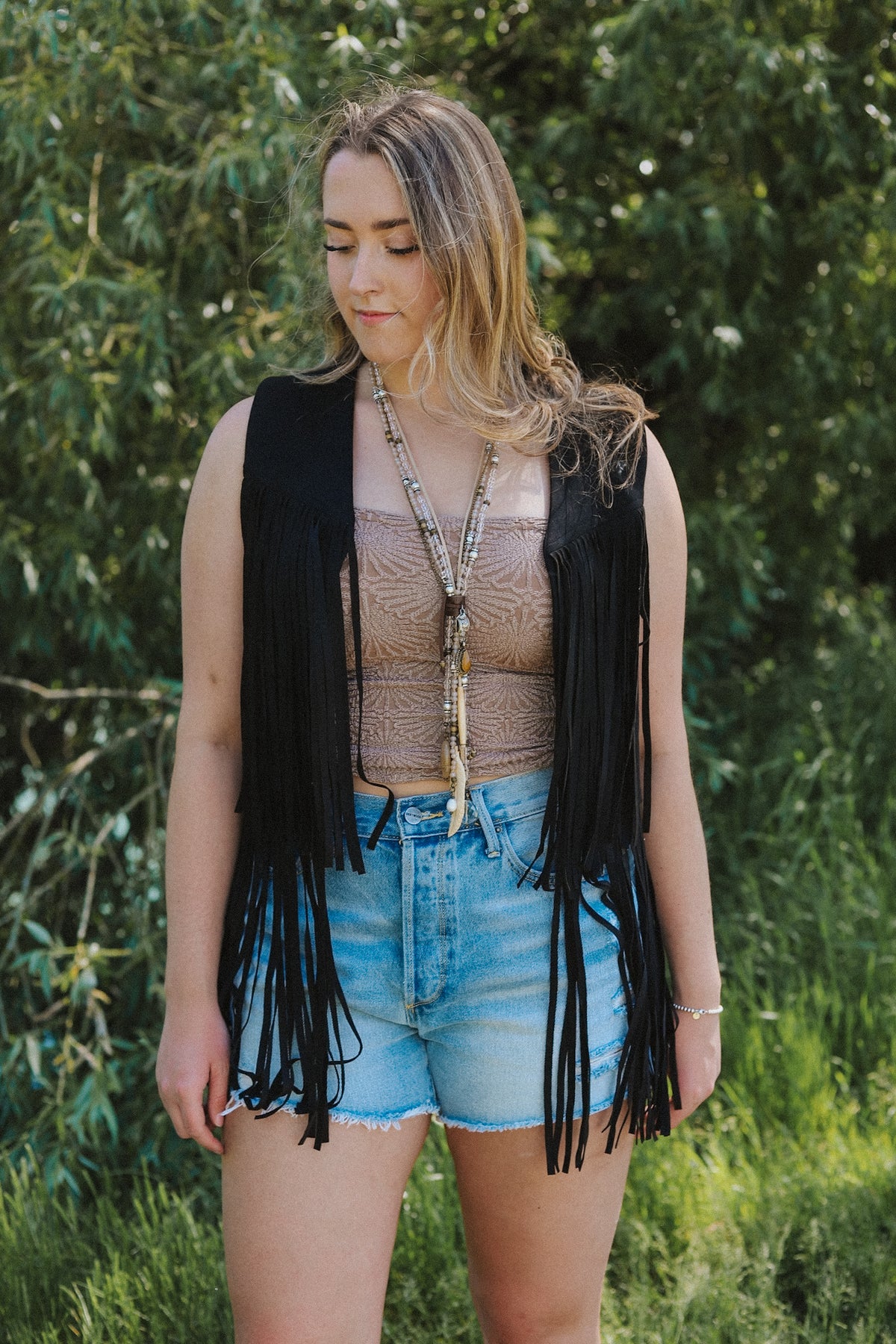 Western Layered Fringe Vest