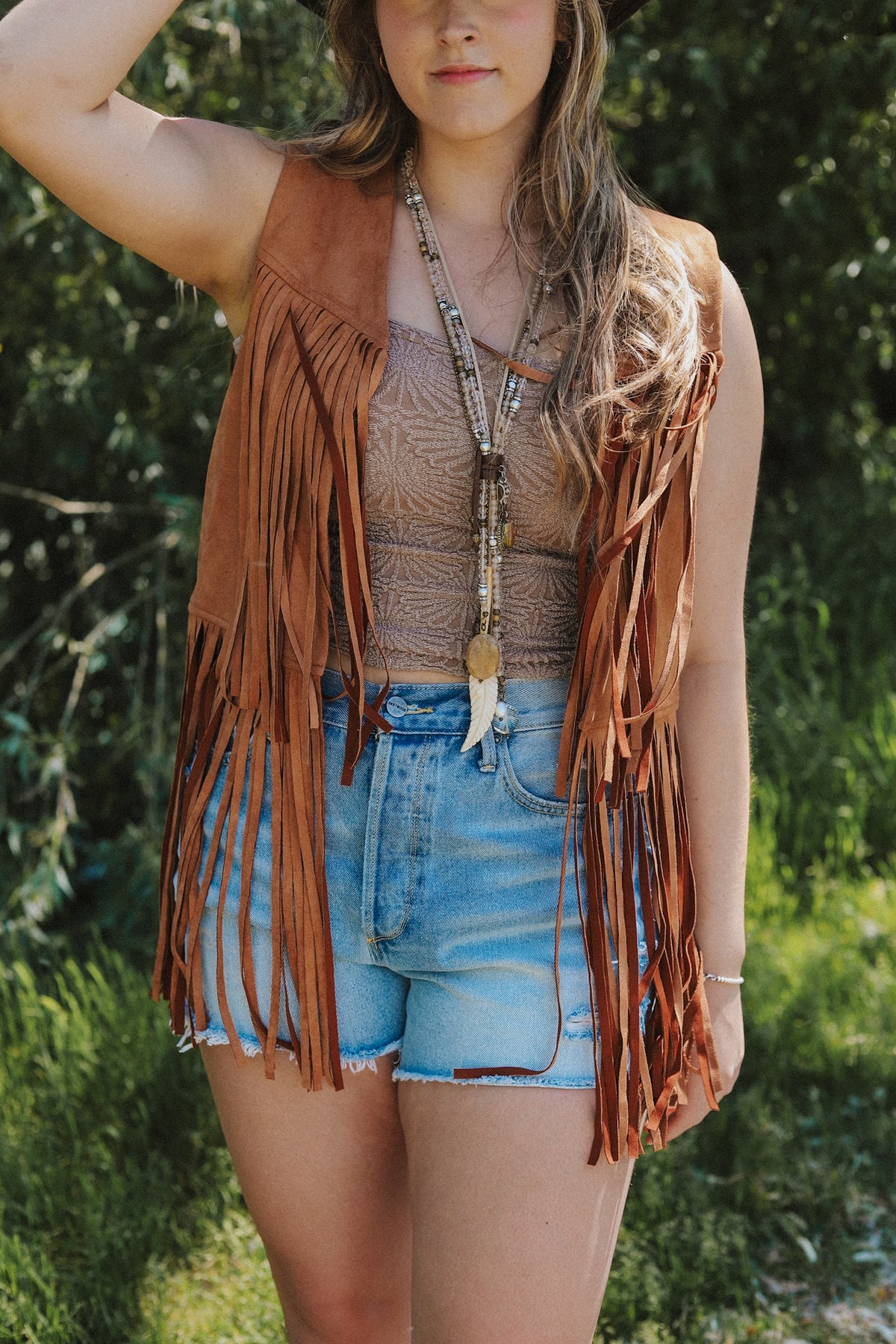 Western Layered Fringe Vest