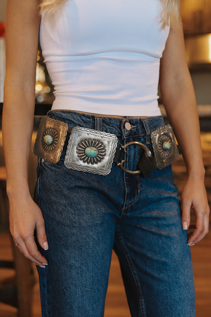 Corales Rectangle Concho Belt