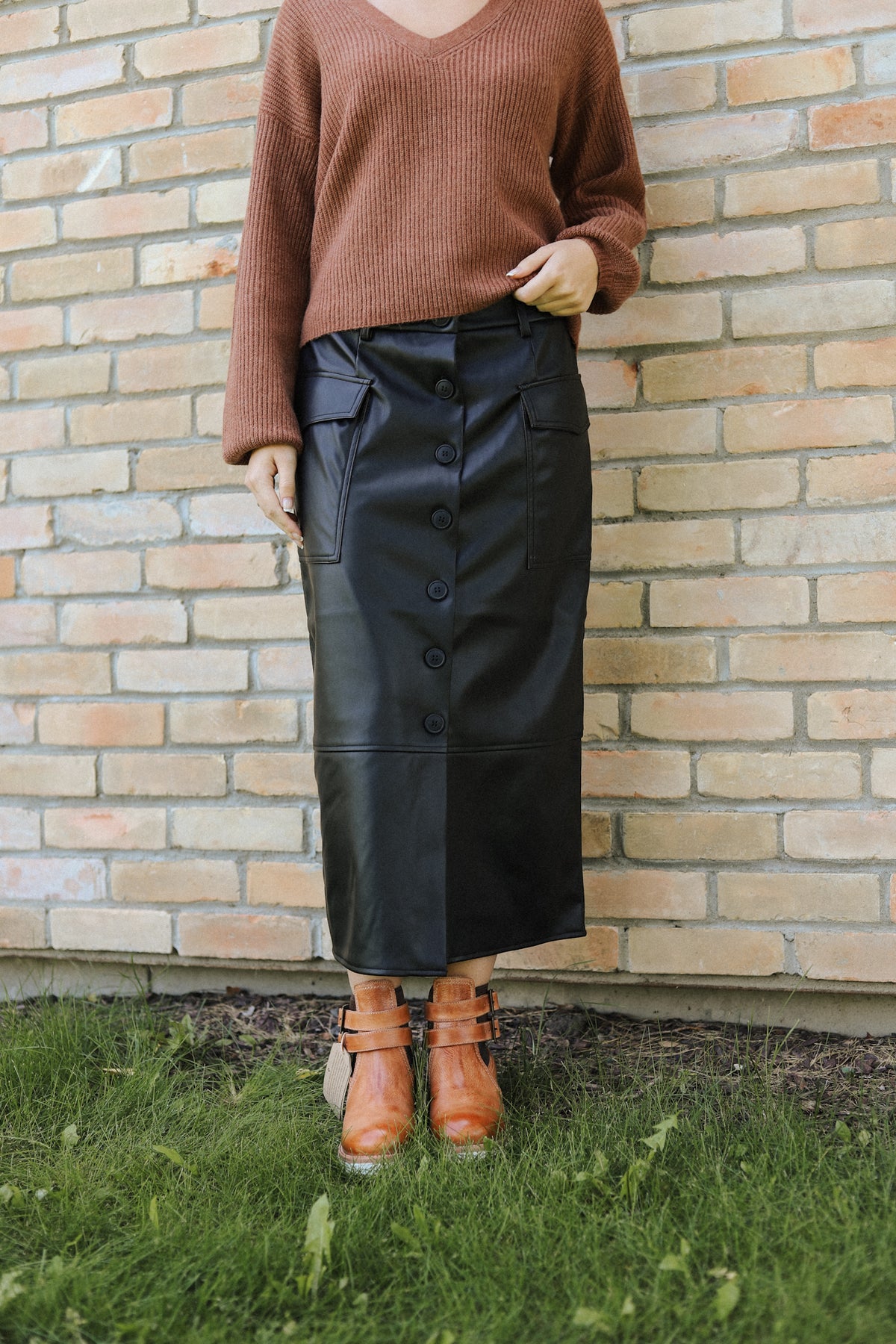 Kim Faux Leather Skirt