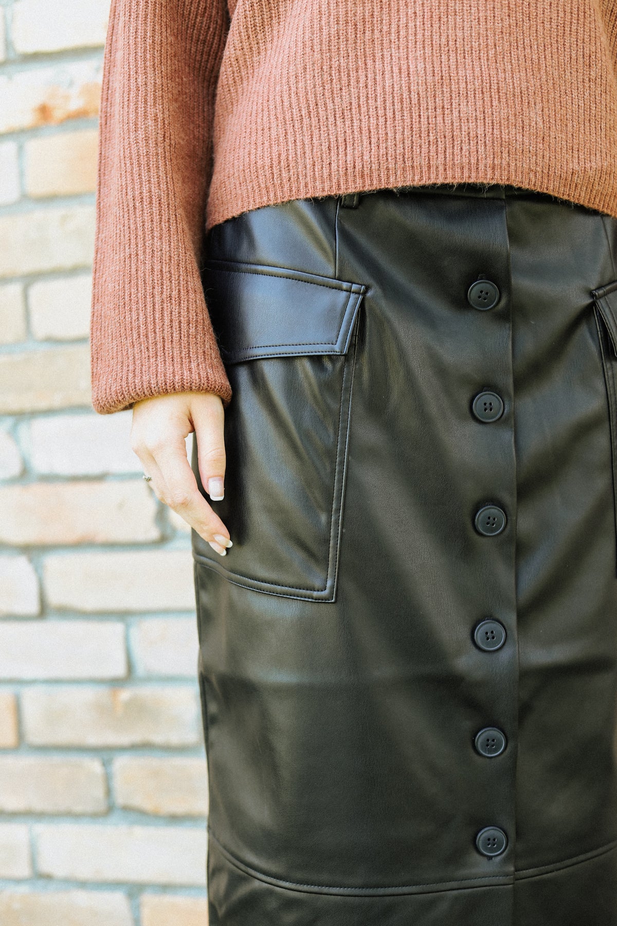 Kim Faux Leather Skirt