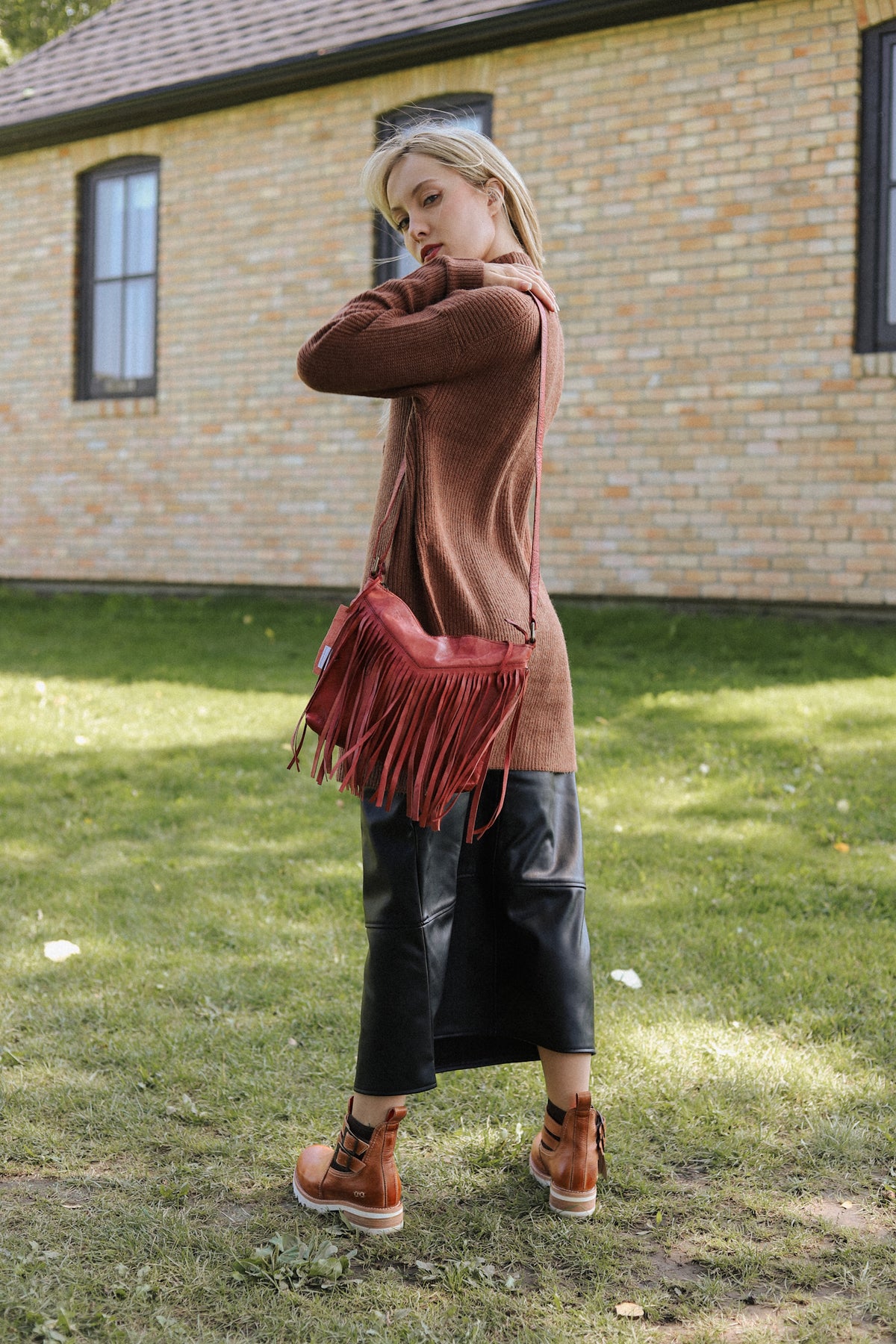 Kim Faux Leather Skirt