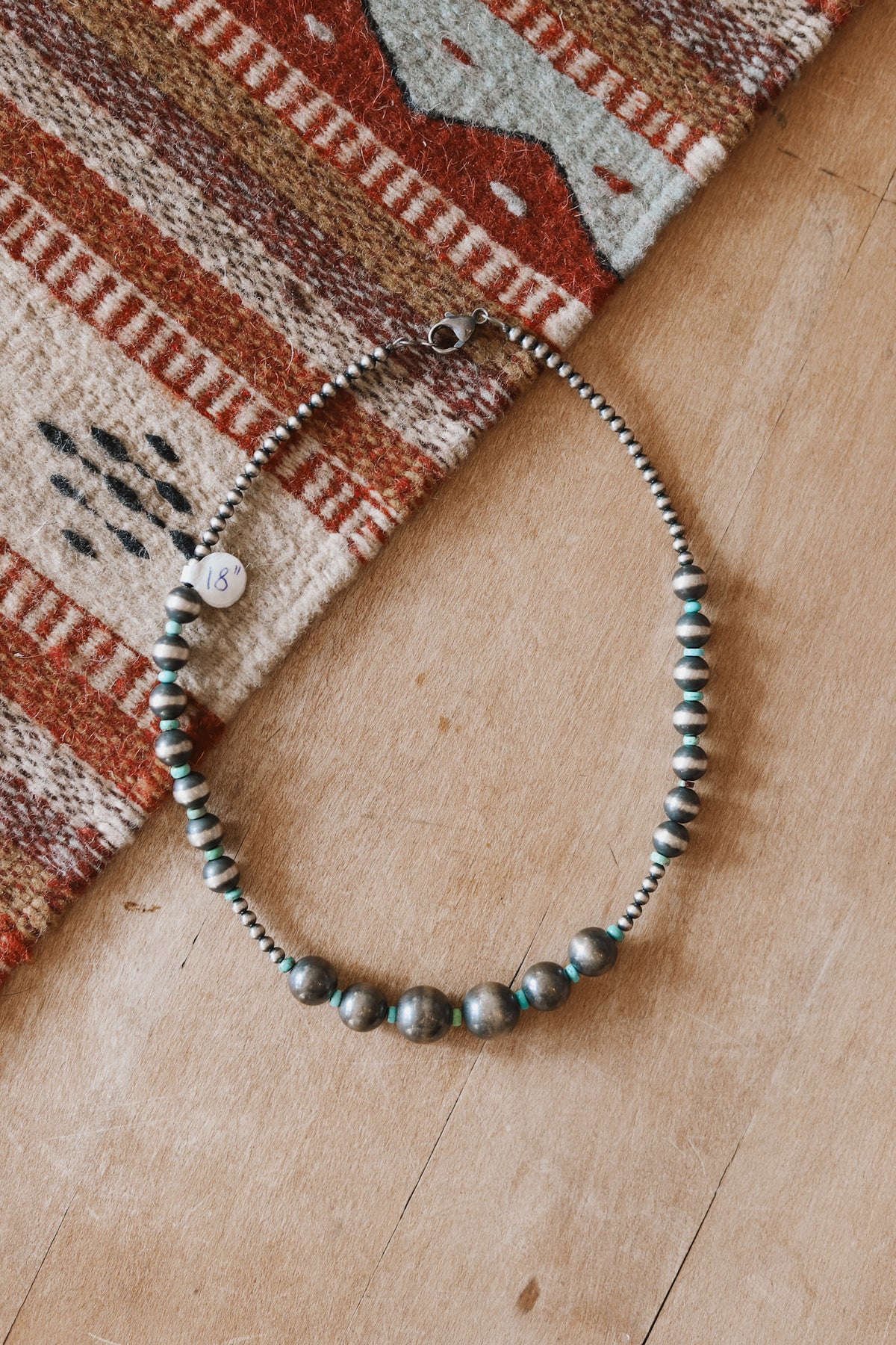 Navajo Pearl and Turquoise Necklace - 18&quot;