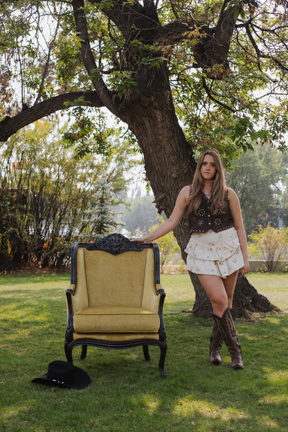 Suede Studded Vest