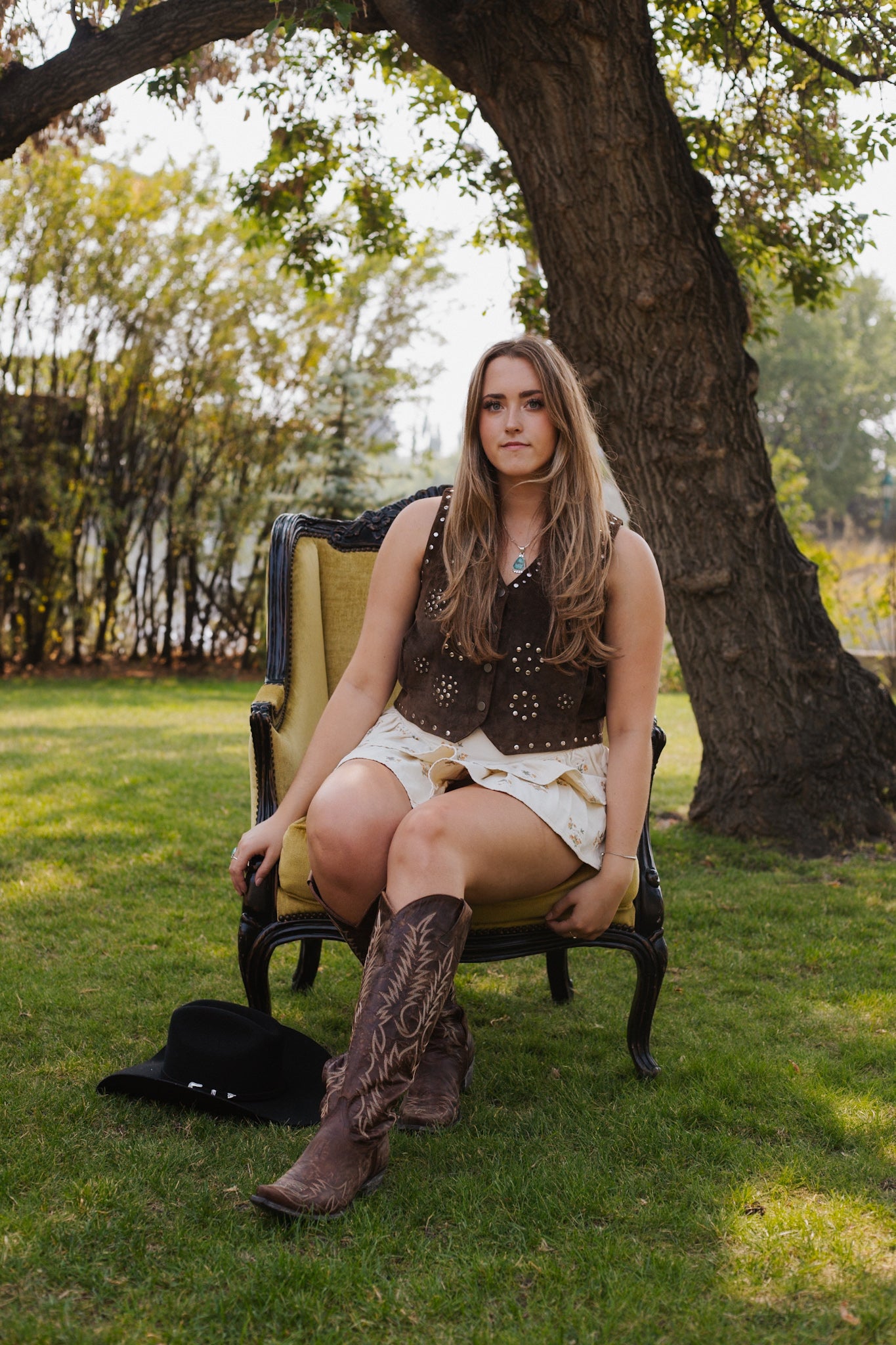 Suede Studded Vest