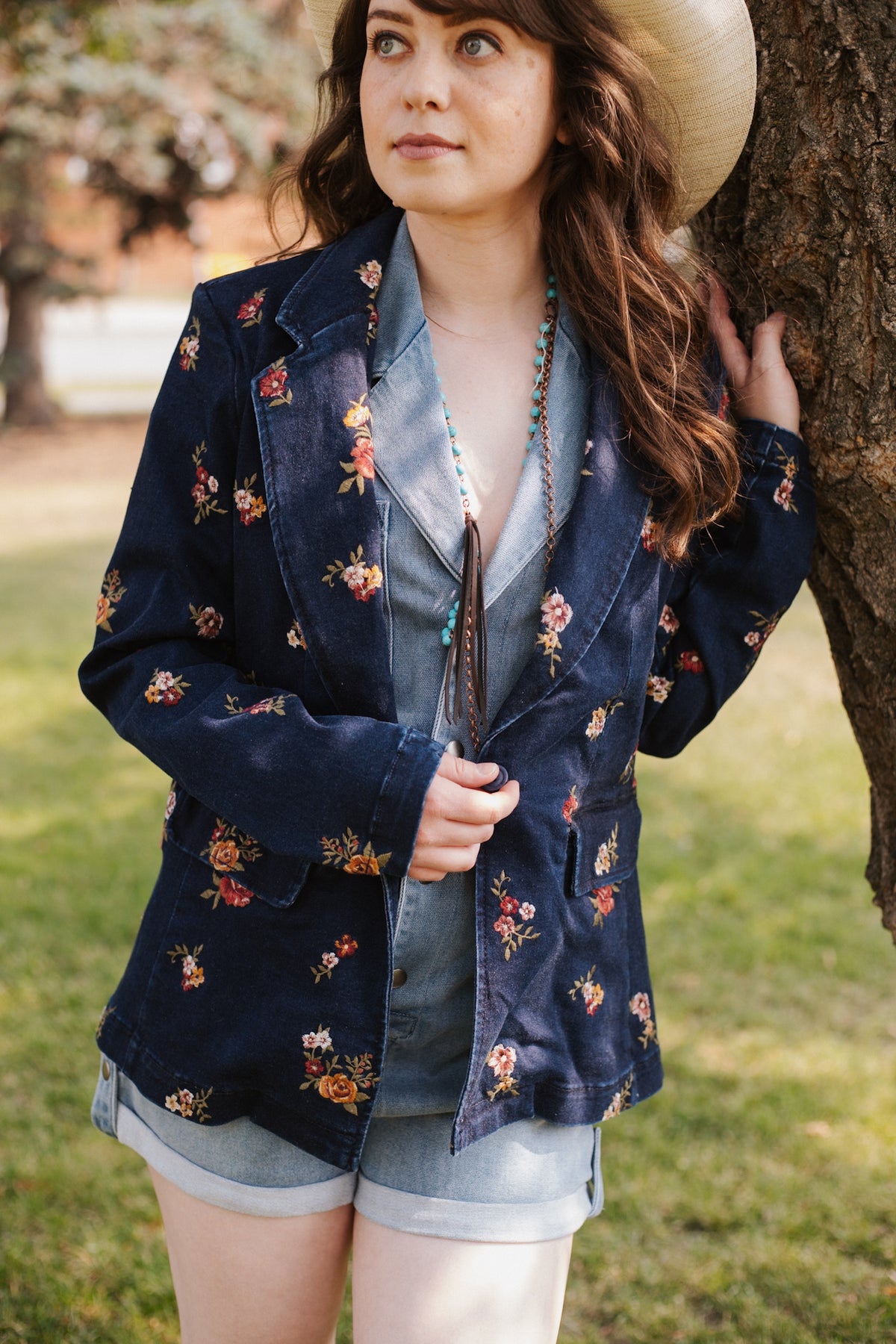 Driftwood Dark Denim Blazer - Plantation