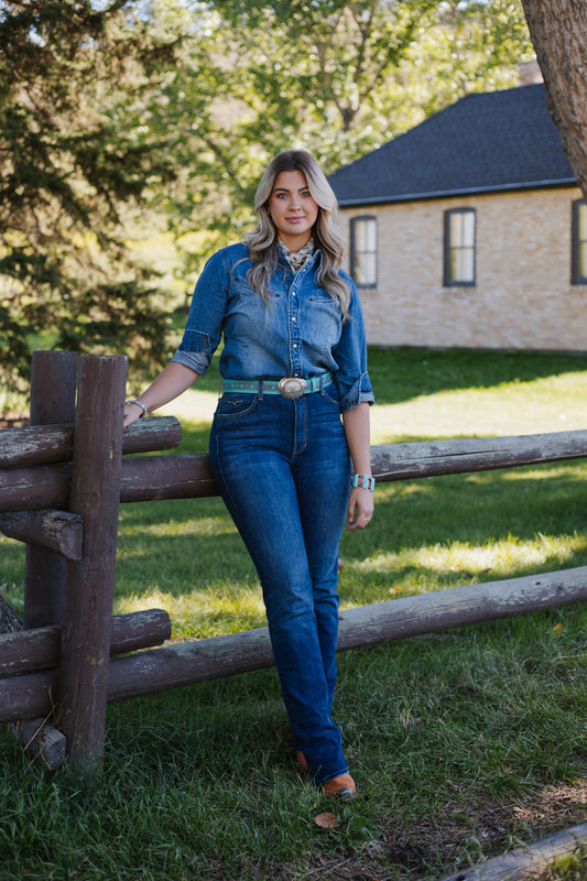 The Yoakam Pearl Snap Classic Denim Shirt