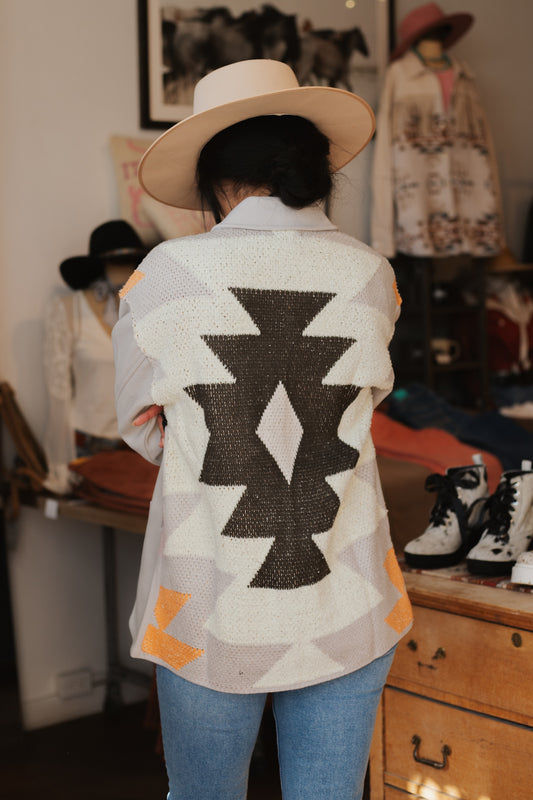 Rock & Roll Shirt Jacket - Aztec Print