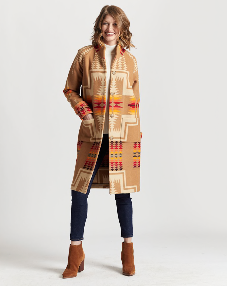 Pendleton blanket 2025 coat women's