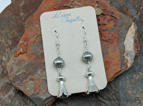 Silver Squash Blossom Earrings