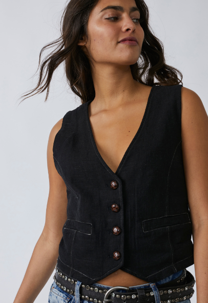 Charley Linen Vest