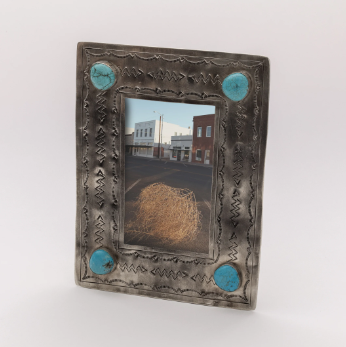 Silver Stamped Picture Frame