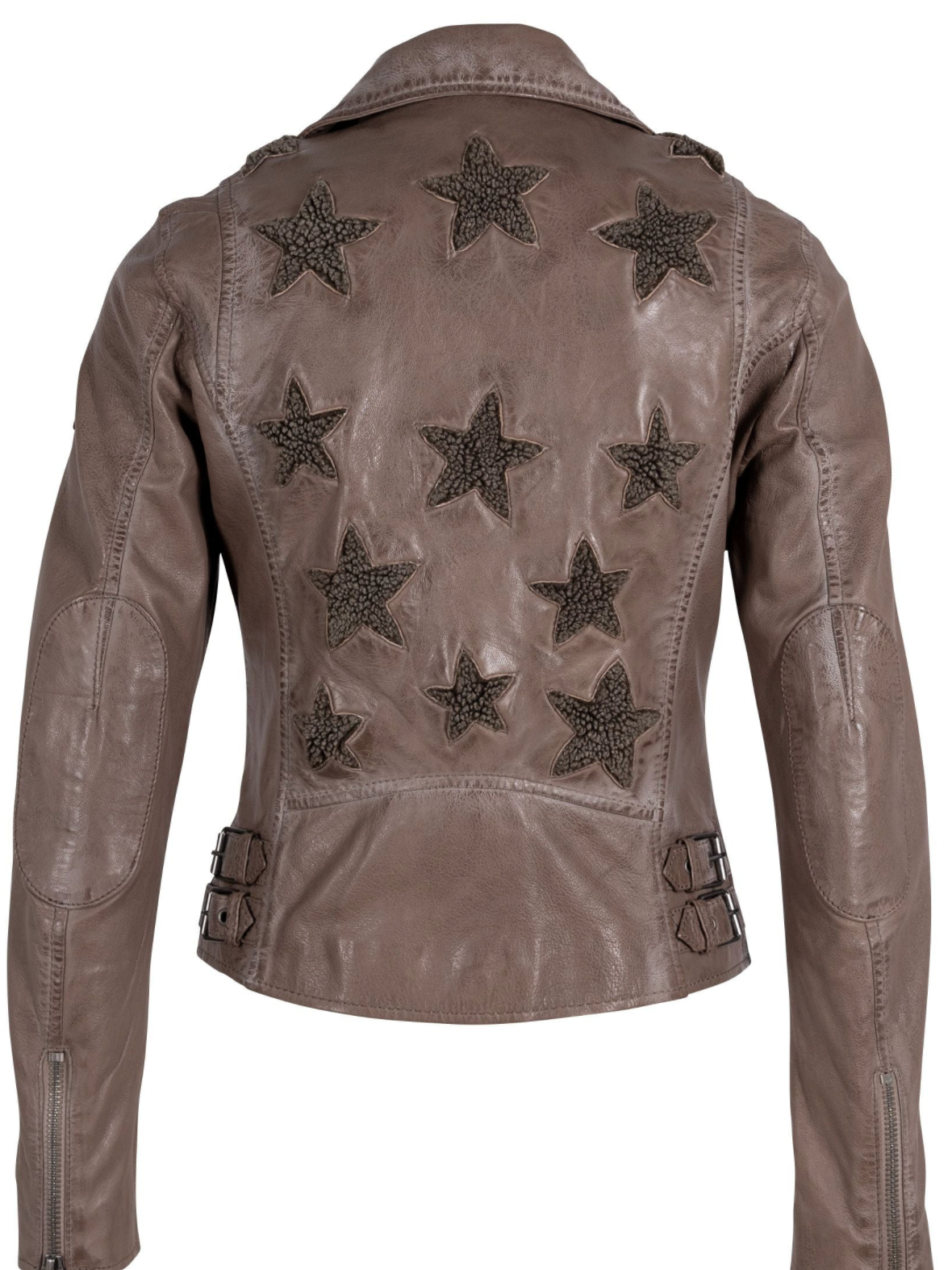 Christy Leather Jacket - Cozy Taupe