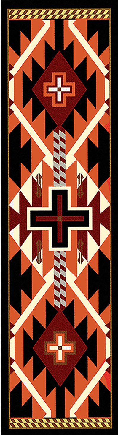 Rustic Cross - Burnt Red