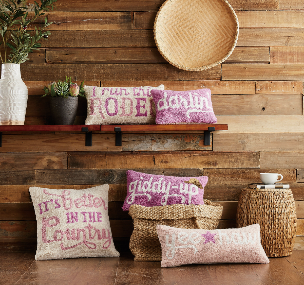 Life Is Better In The Country Wool Hook Pillow