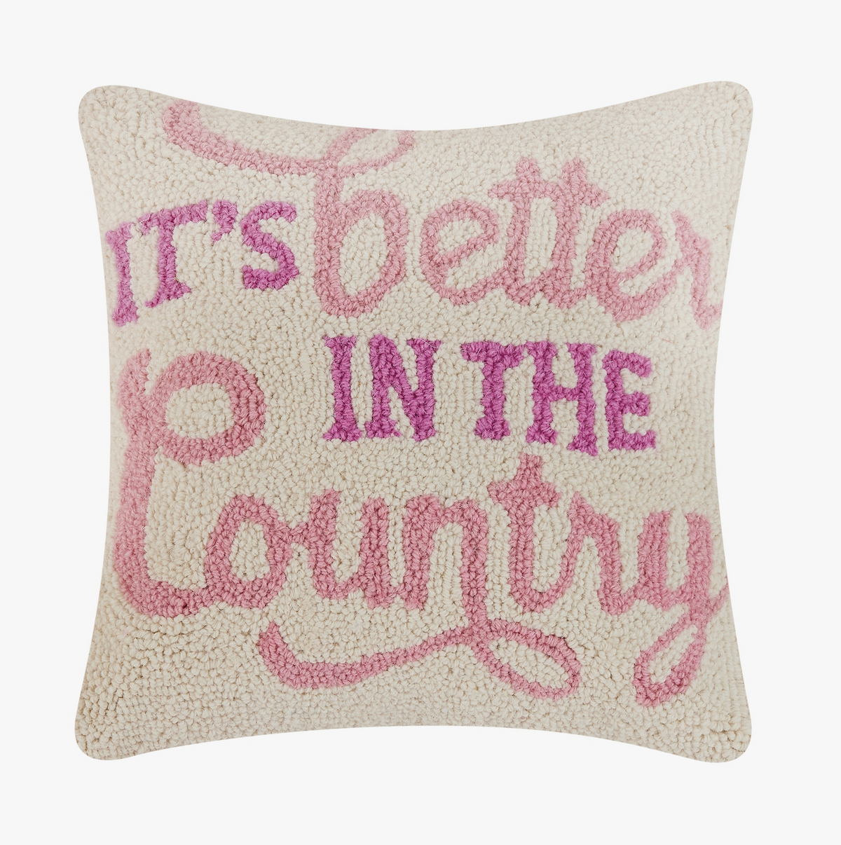 Life Is Better In The Country Wool Hook Pillow