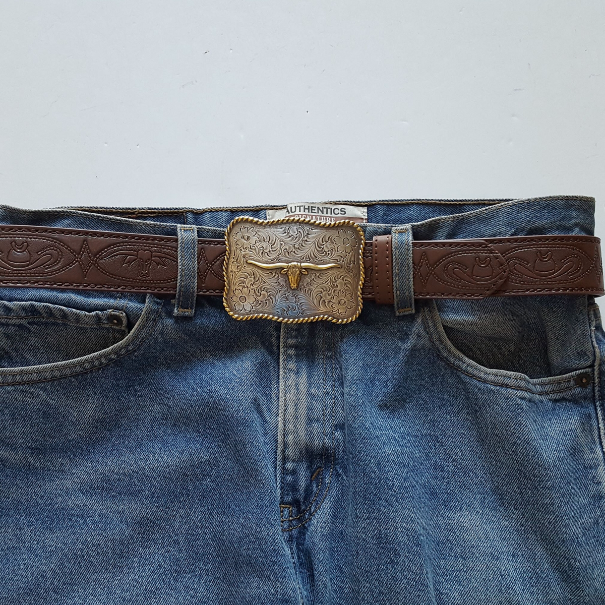Longhorn Leather Belt