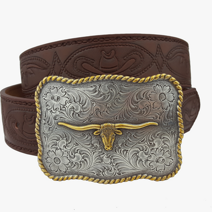 Longhorn Leather Belt