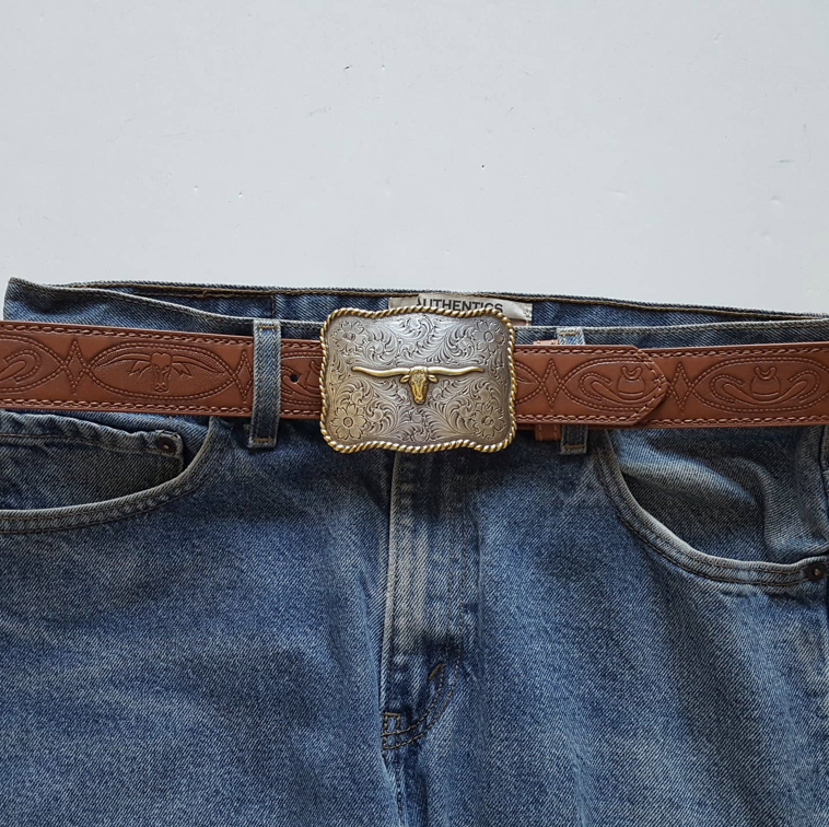 Longhorn Leather Belt