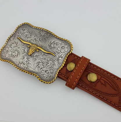 Longhorn Leather Belt