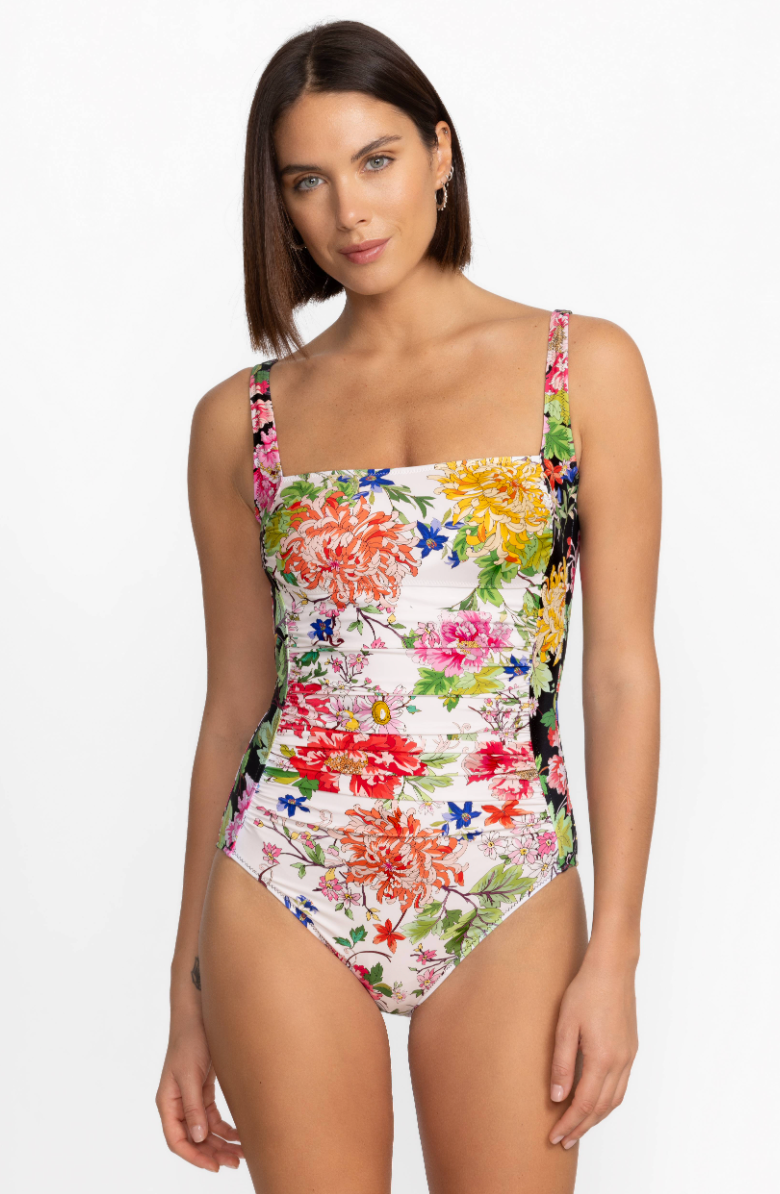 Metalli Mix Ruched One Piece