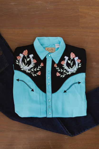 Horseshoes & Roses Snap Shirt