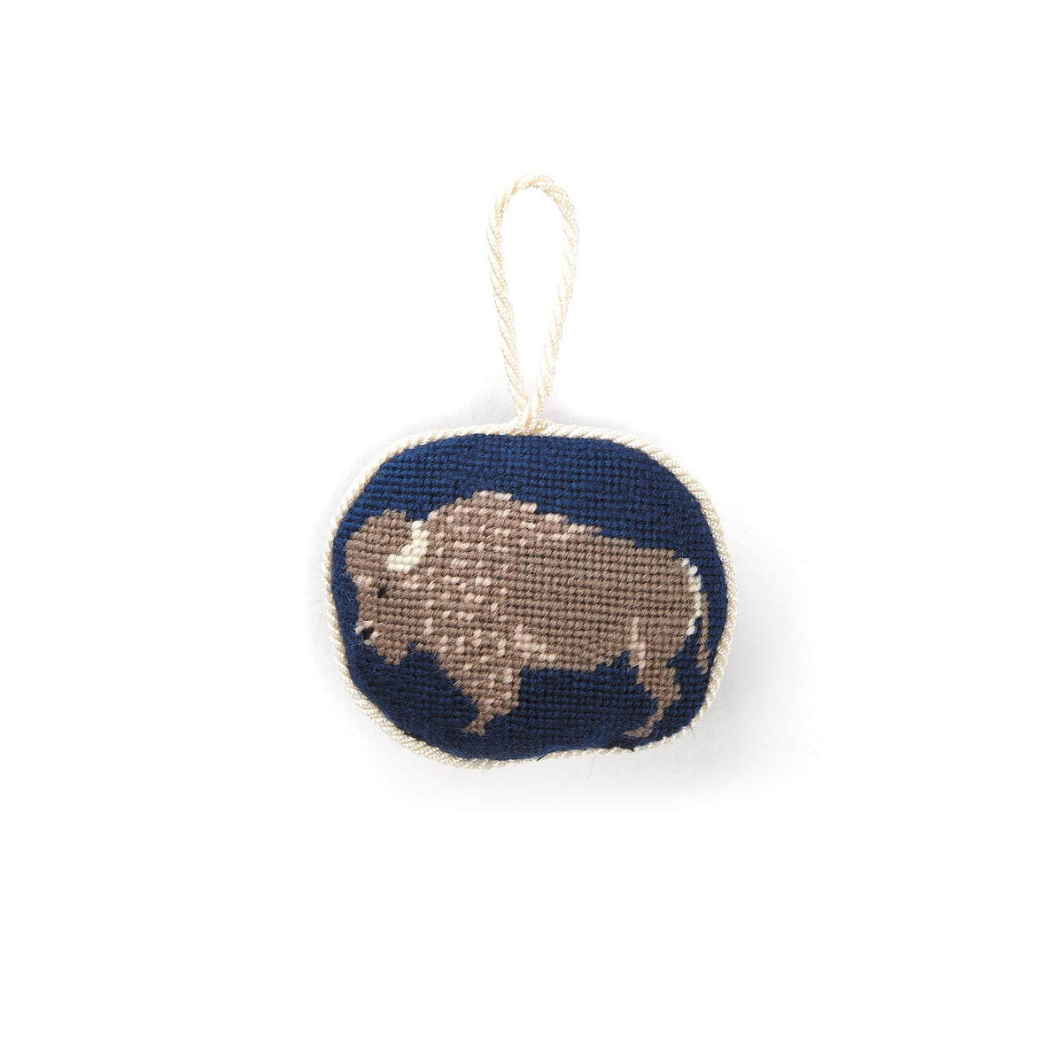 Bison Needlepoint Ornament