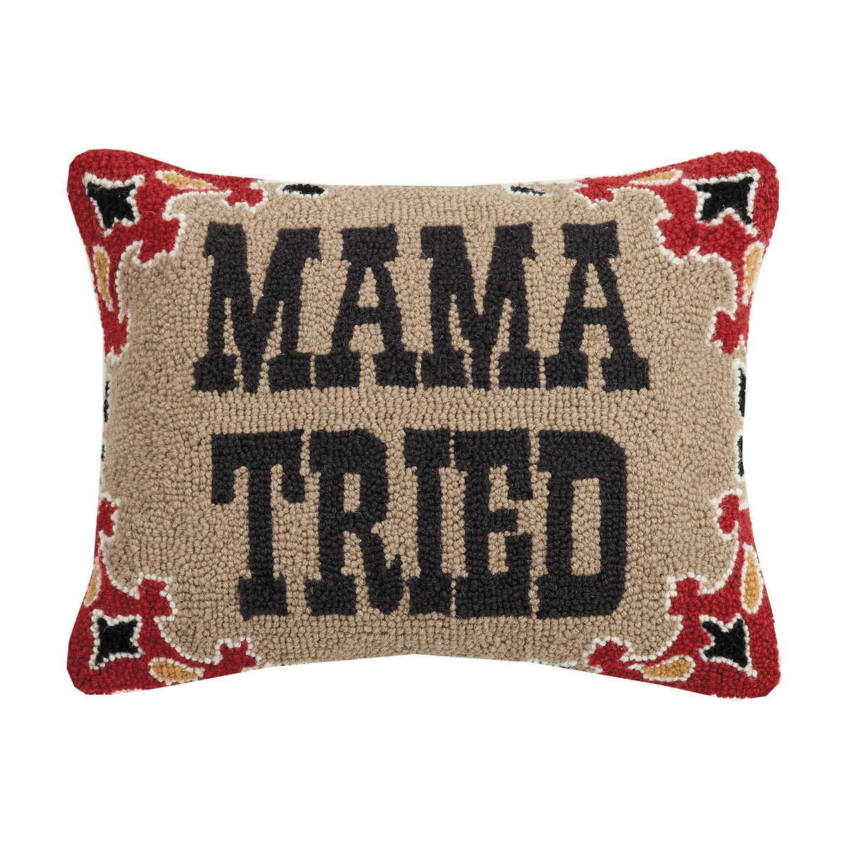 Mama Tried Wool Hook Pillow