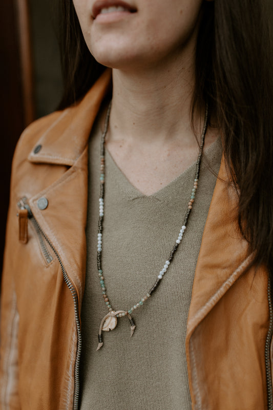 Bone Feather Necklace