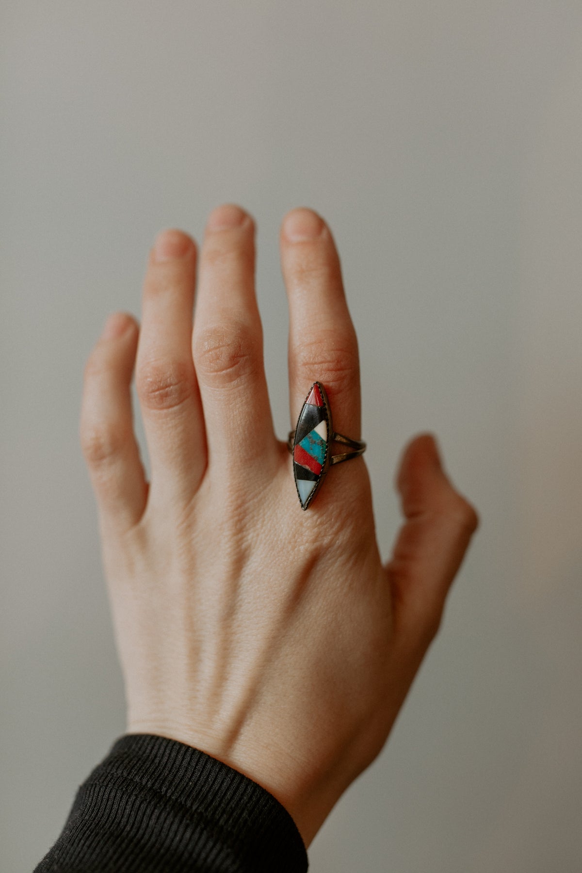 Vintage Turquoise Ring - Size 7.5