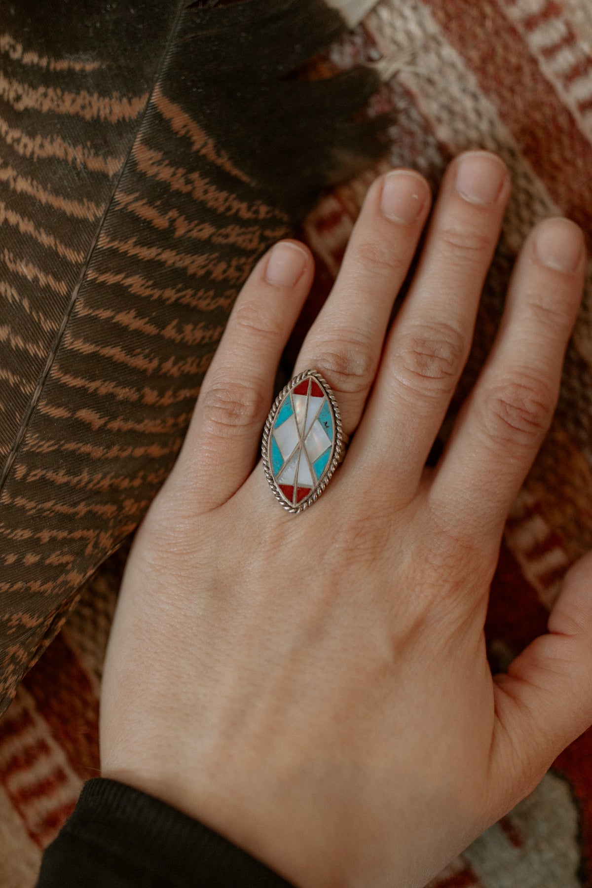 Vintage Turquoise Ring - Size 5.5