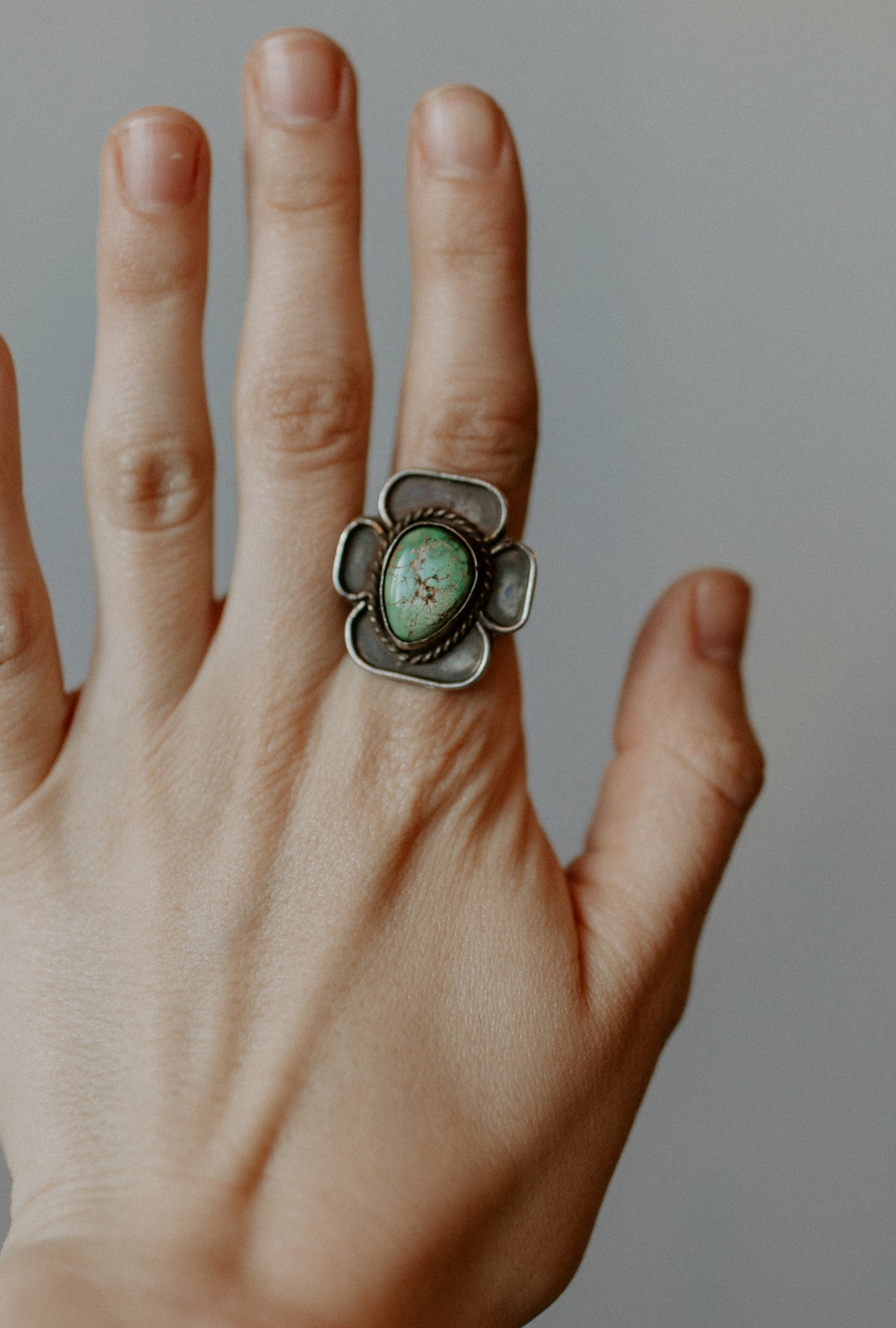 Vintage Turquoise Ring - Size 8.5
