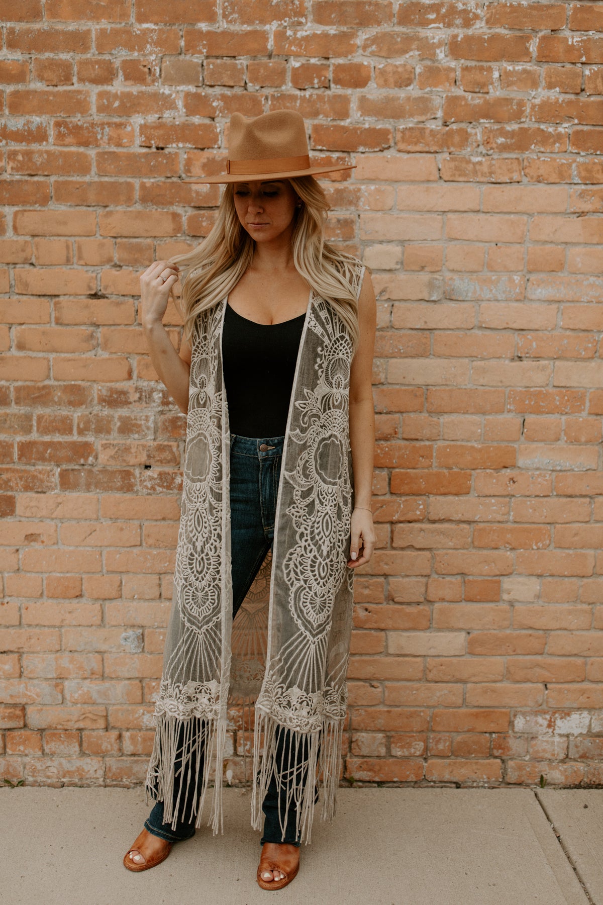 Lorena Silk Fringe Duster