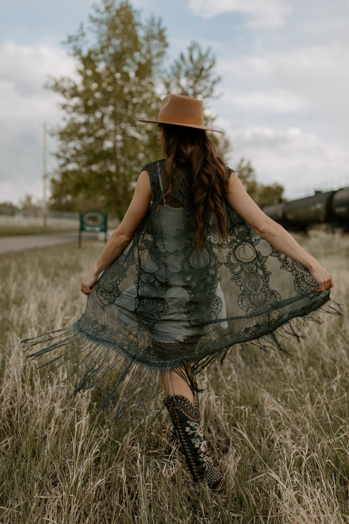 Lorena Silk Fringe Duster