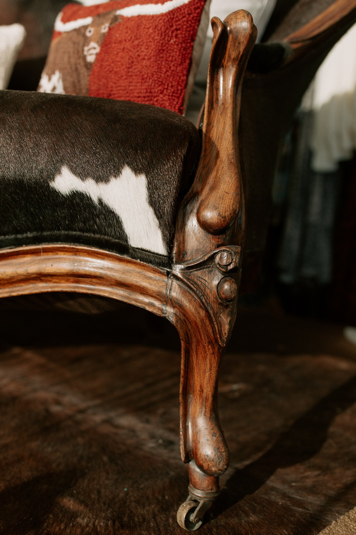 Vintage Cowhide Sofa