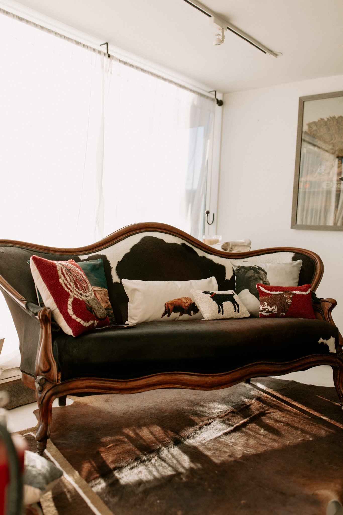 Vintage Cowhide Sofa